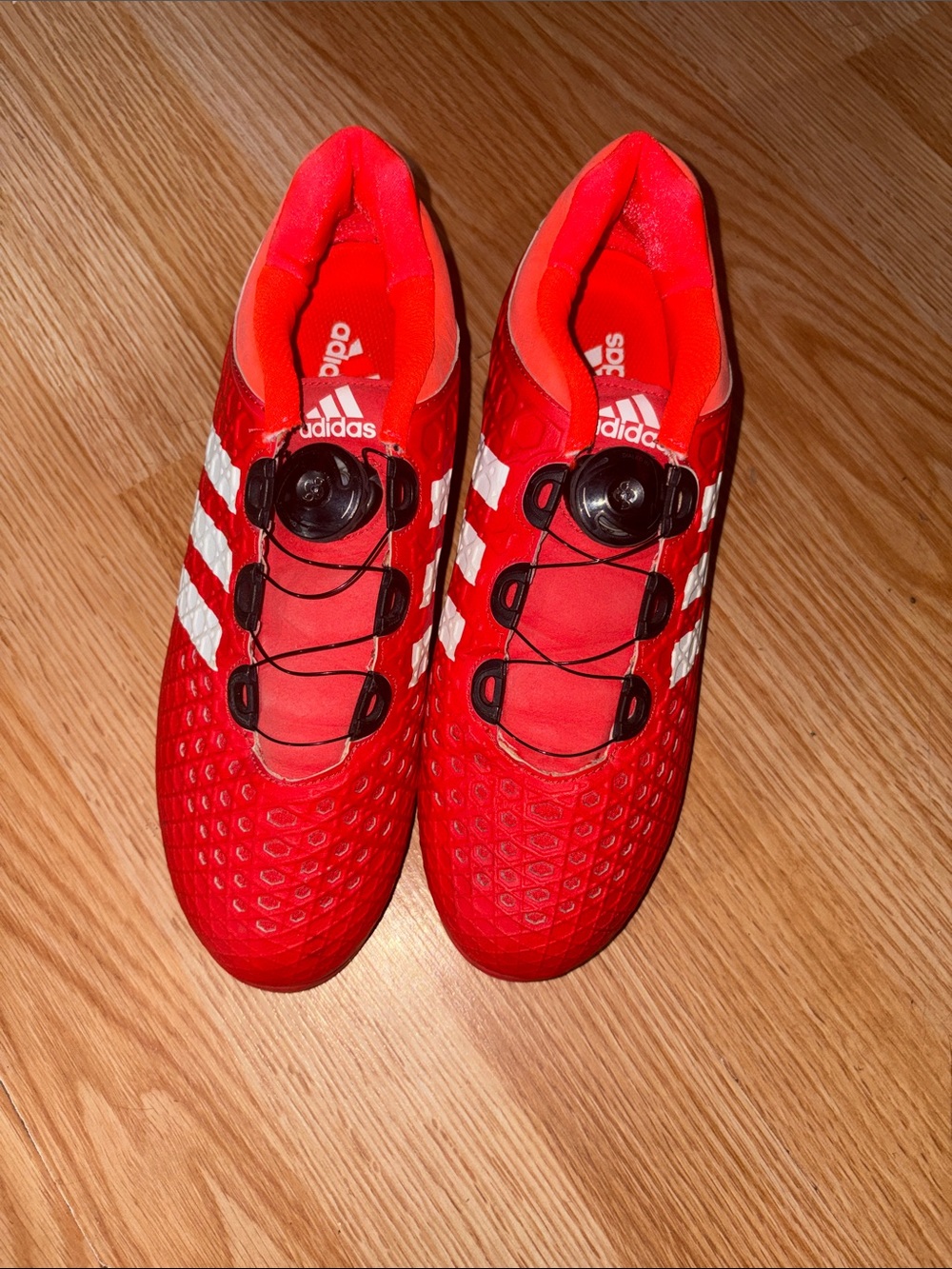Adidas Leistung.16 Weightlifting Shoes with White Stripes and Dial Lacing